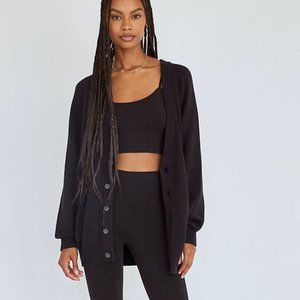 Tna Barry Cardigan Oversized V-neck cardigan Grey Charcoal Size 1/XXS-S